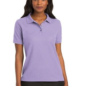 Port Authority Womens Short Sleeve Polo Shirt in Bright Lavender Purple